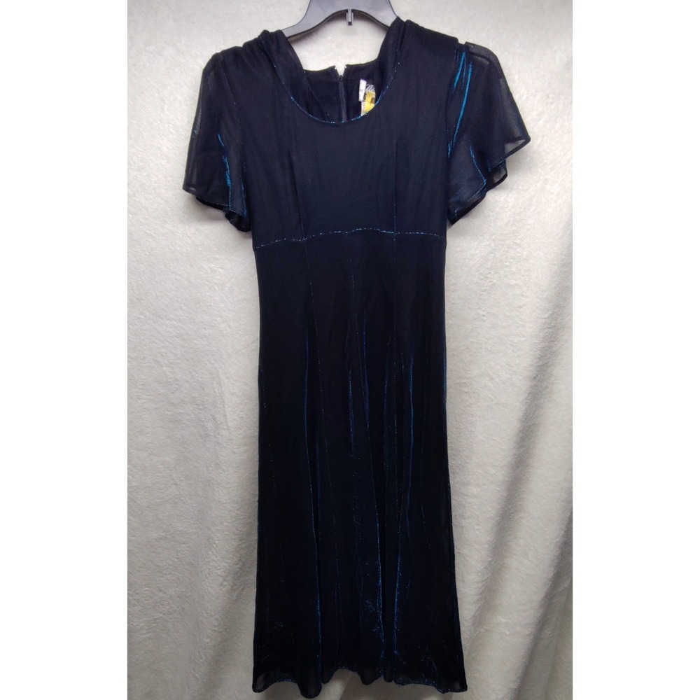 Molly Malloy dress 12 blue black whimysgoth witch formal gown USA Academia event